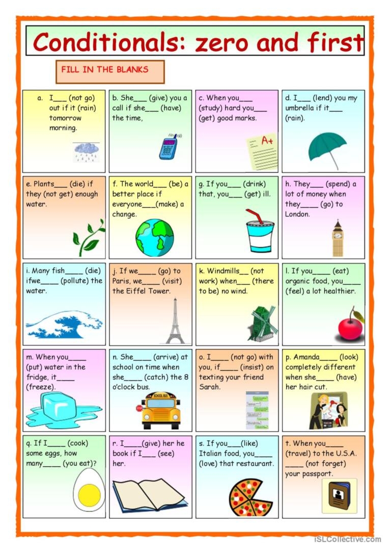 Conditionals Zero And First General English ESL Worksheets Pdf Doc