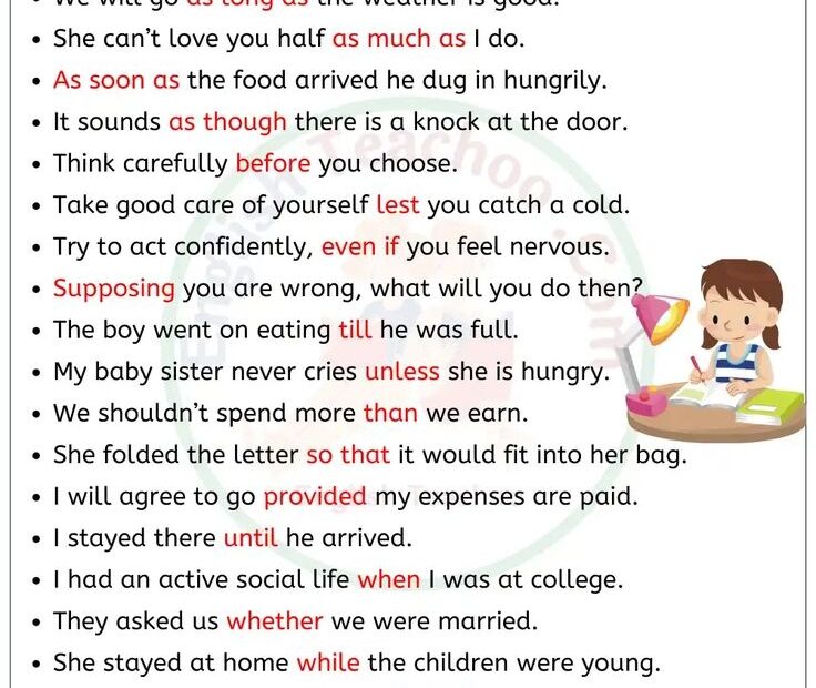 Conjunction Examples Sentences 2 English Vocabulary Words Learning