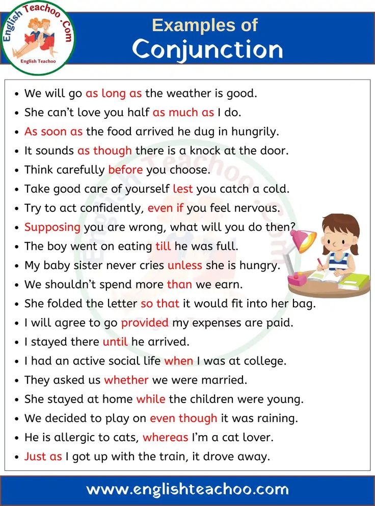 Conjunction Examples Sentences 2 English Vocabulary Words Learning 