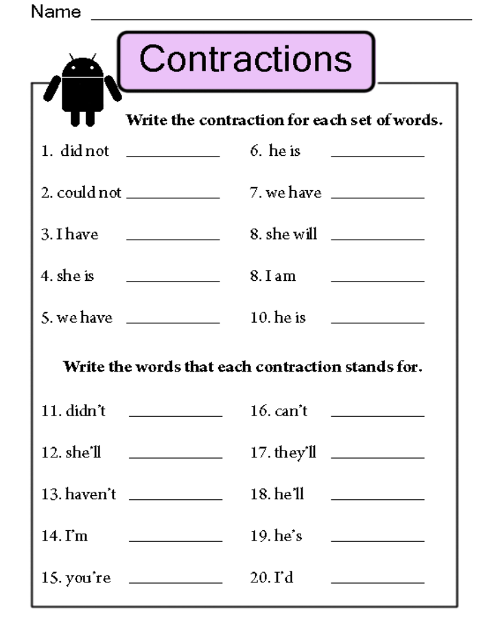 contraction in english grammar