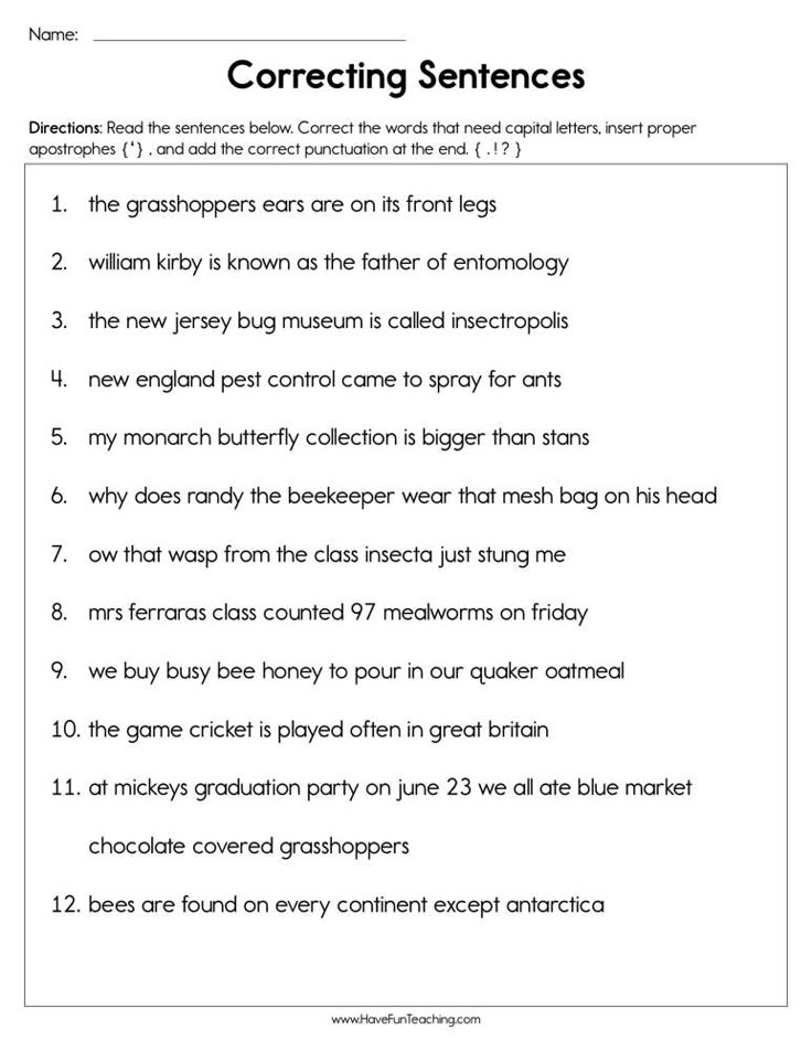 Correcting Grammar In Sentences