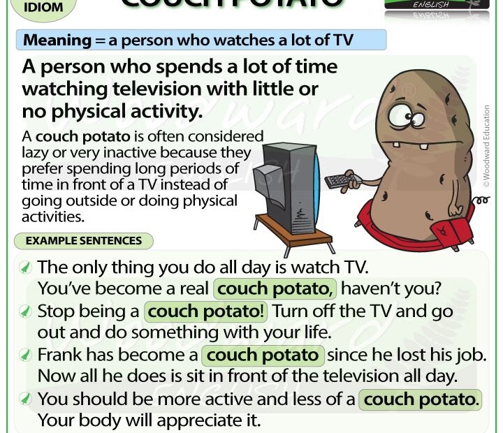 Couch Potato English Idiom Meaning And Example Sentences Woodward