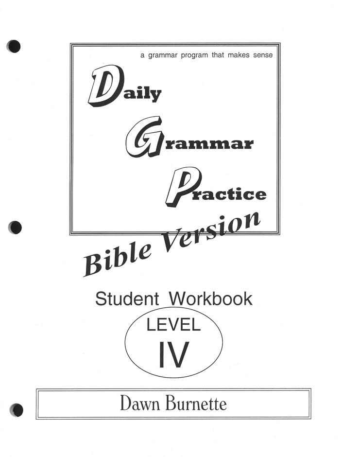Daily Grammar Practice Bible Version Level 4 Student Workbook 
