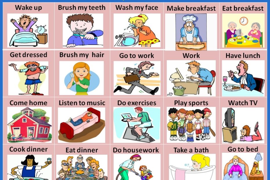 Daily Routines Vocabulary Home