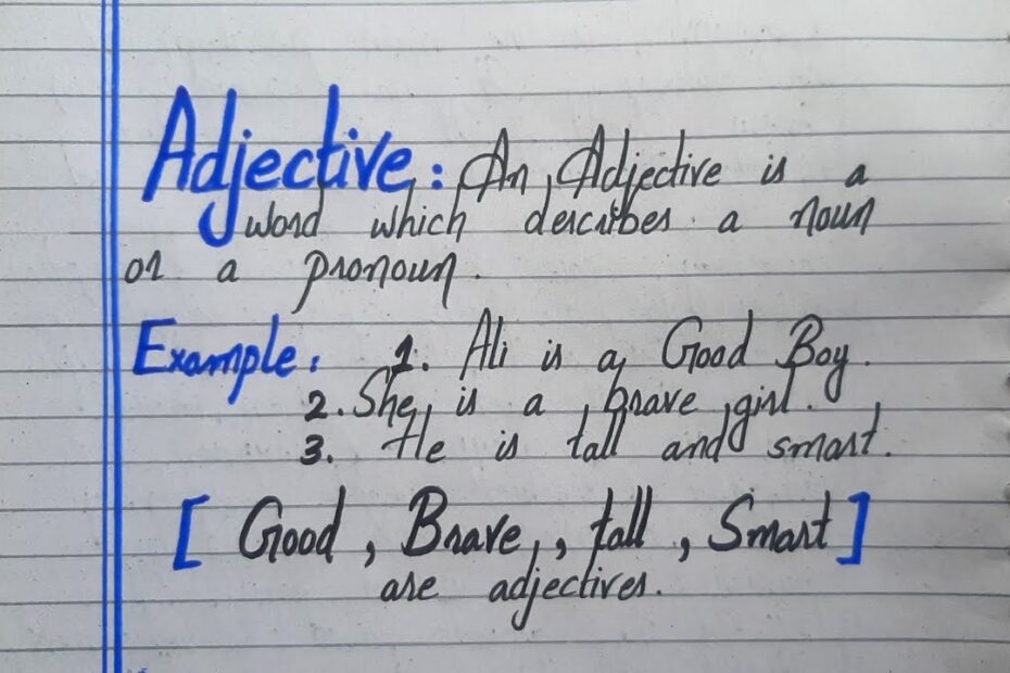 Define Adjective With Examples ADJECTIVE WITH EXAMPLES Mirha 39 s