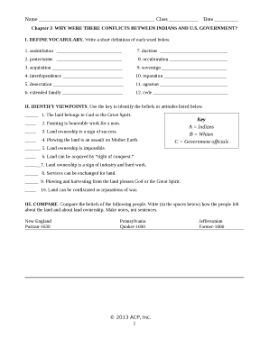 DEFINE VOCABULARY Doc Template PdfFiller