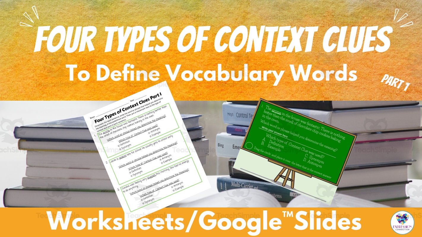 Define Vocabulary Words Part 1 Types Of Context Clues By Teach Simple