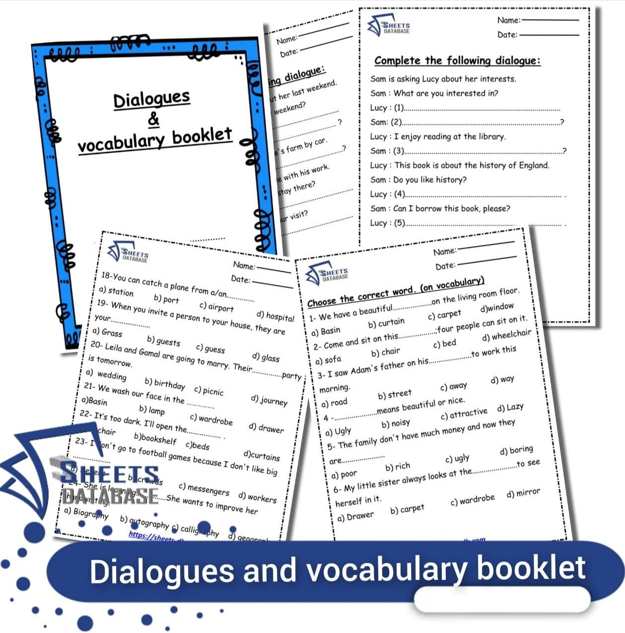 vocabulary booklet