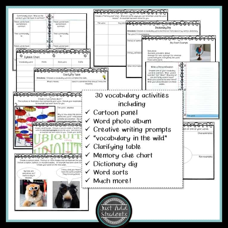 Digital Vocabulary Workbook For Google Or Overdrive Just Add Students