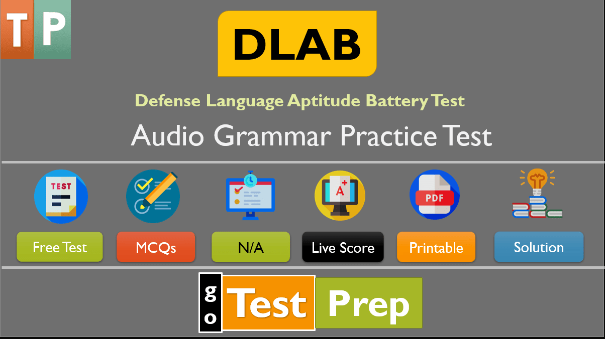 DLAB Audio Grammar Practice Test 30 Question Answer 