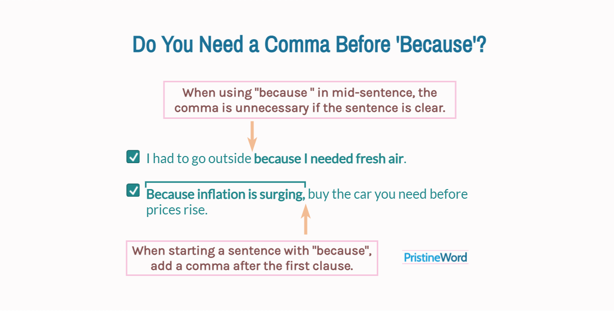 Do You Need A Comma Before 39 Because 39 