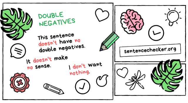 Double Negatives Against English Grammar Check Sentence Checker