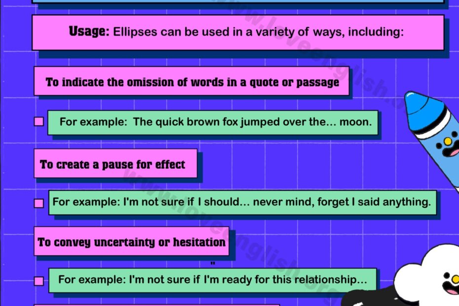 Ellipses When And How To Use Them For English Grammar Love English