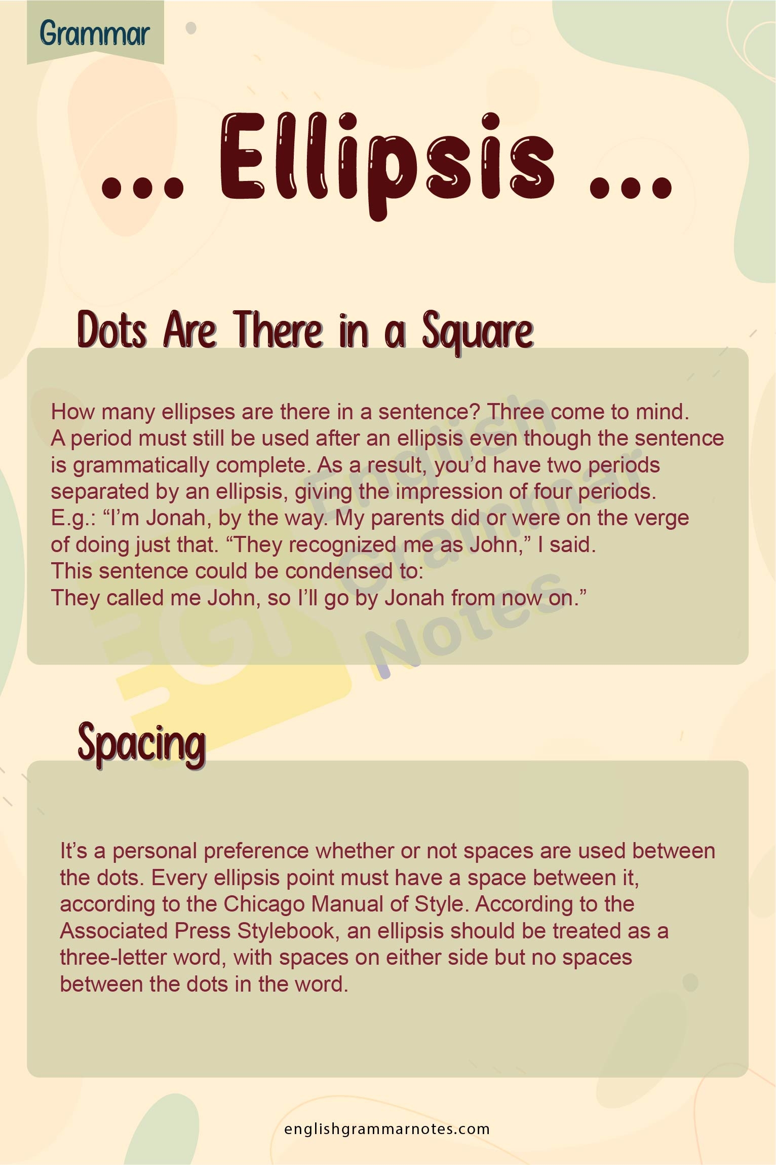 Ellipsis When You Hear The Term Ellipsis What Do You Think 
