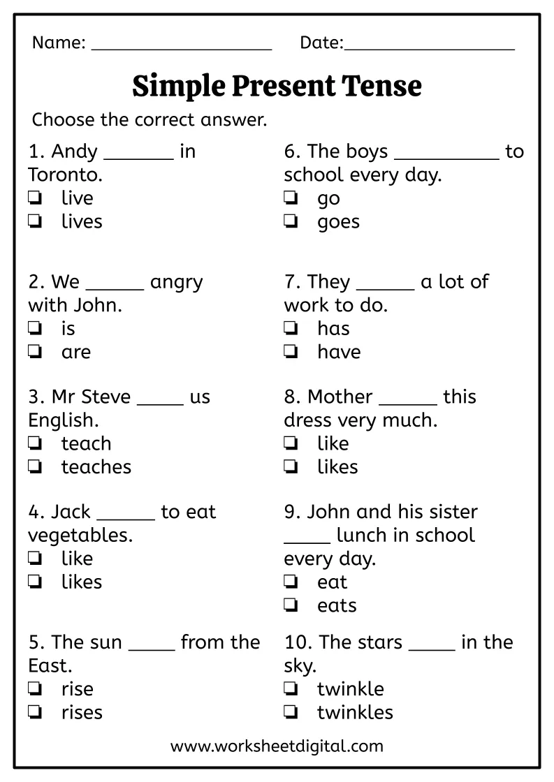 English For Kids Step By Step Simple Present Tense Reading 