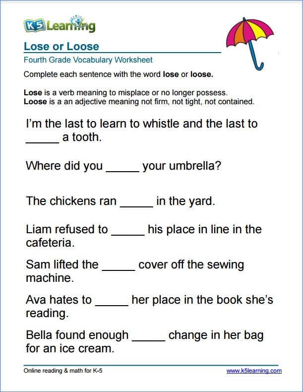 English Grammar Activity Sheets