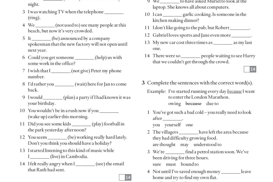 English Grammar Advanced Test Pdf