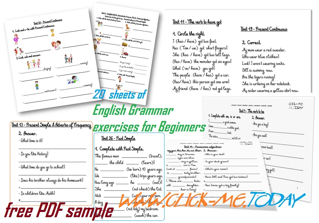 grammar exercises for beginners
