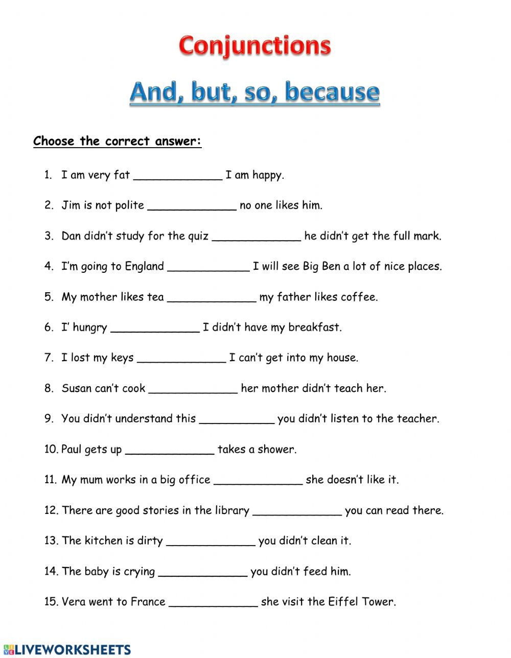 free english grammar exercises