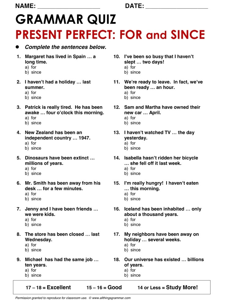 English Grammar Practice Test
