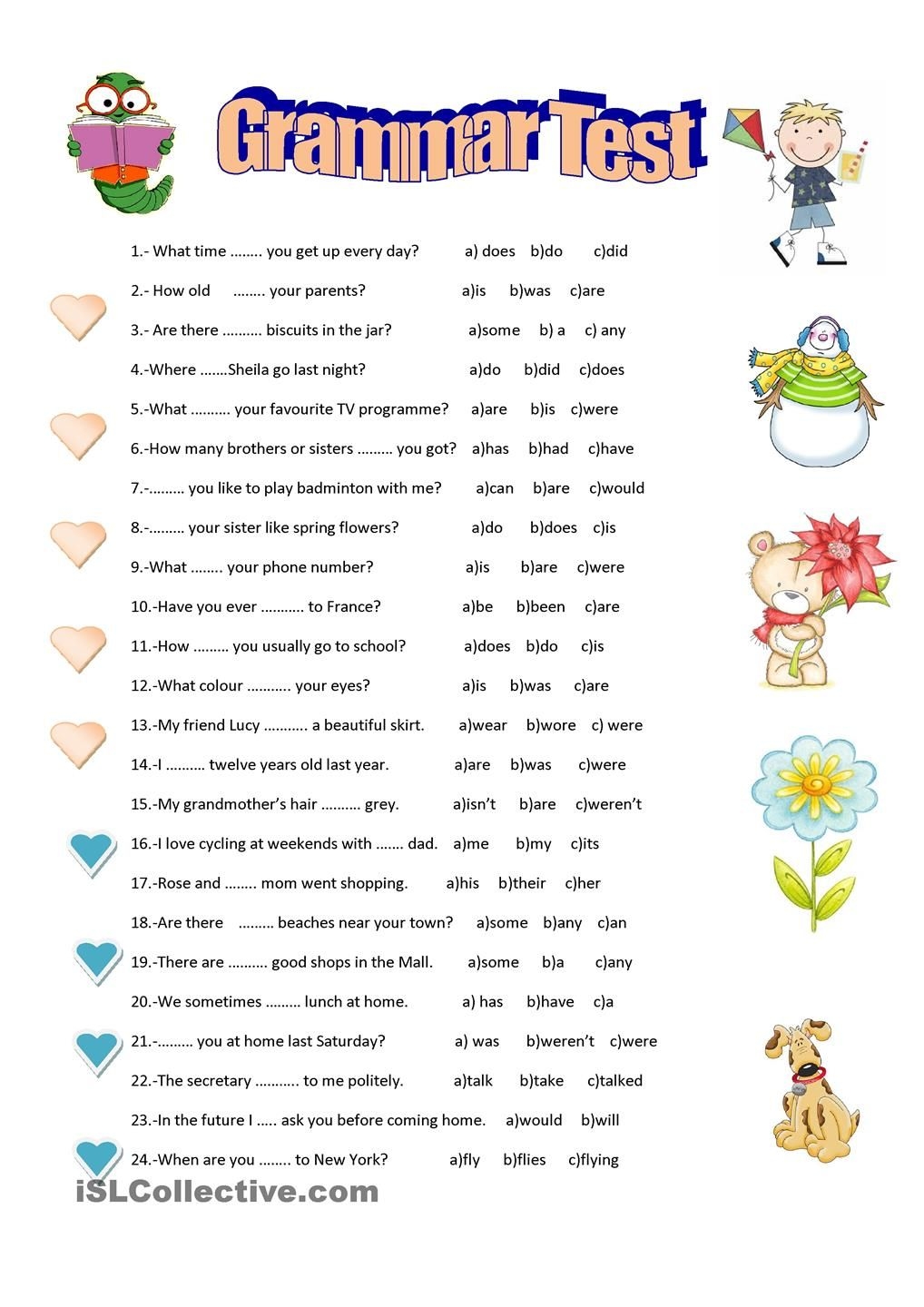 English Grammar Practice Test