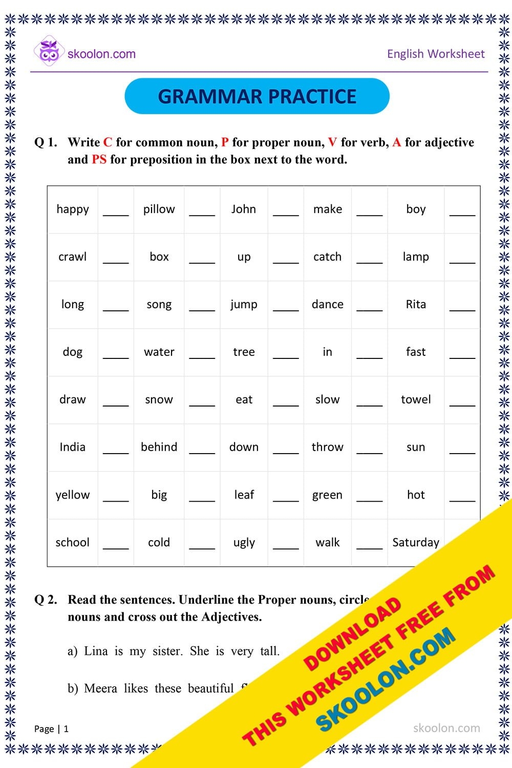 grammar worksheet website