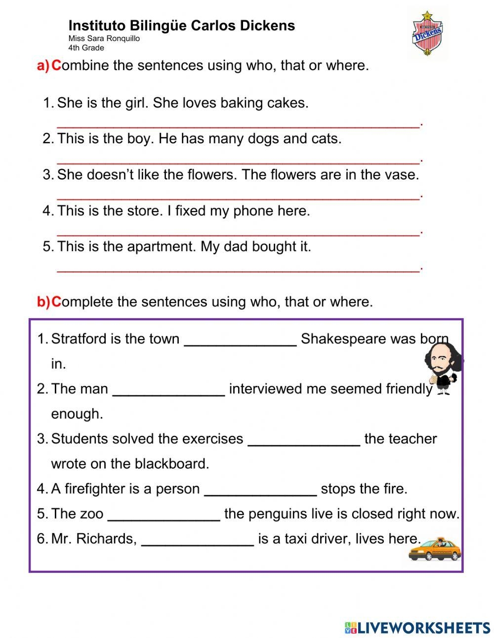 grammar worksheet