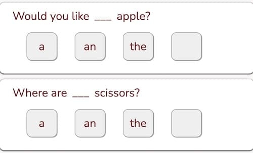 English Language Grammar Exercises