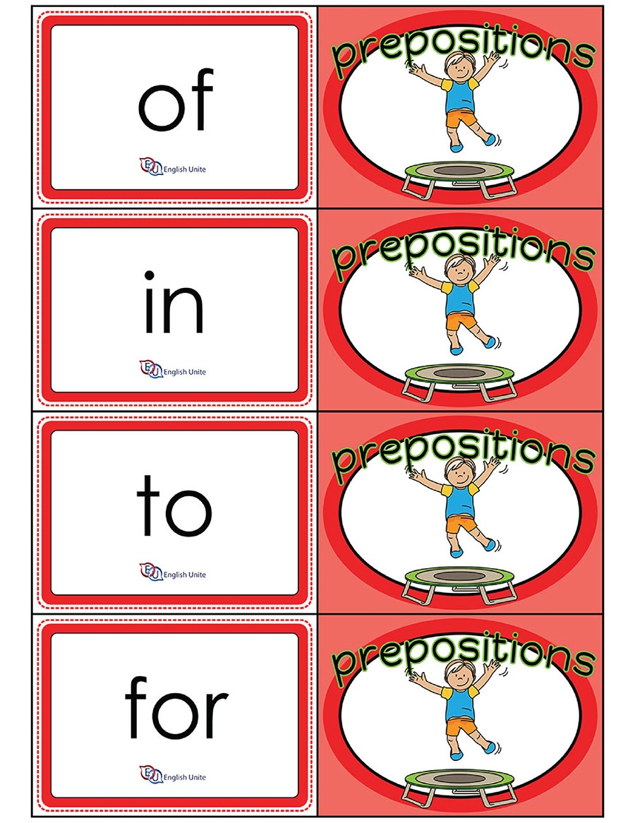 English Unite Flashcards Common Prepositions