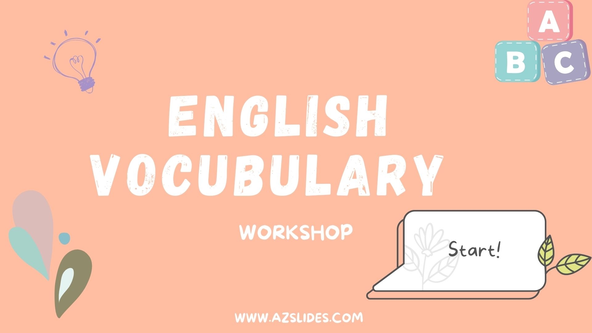 English Vocabulary Workshop Free Powerpoint Template Google Slide Themes 