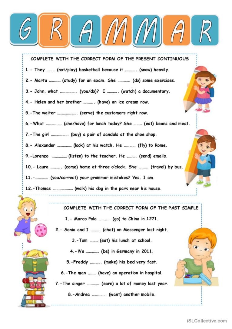 Essential Grammar Worksheets In PDF Format