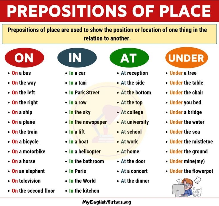 example preposition