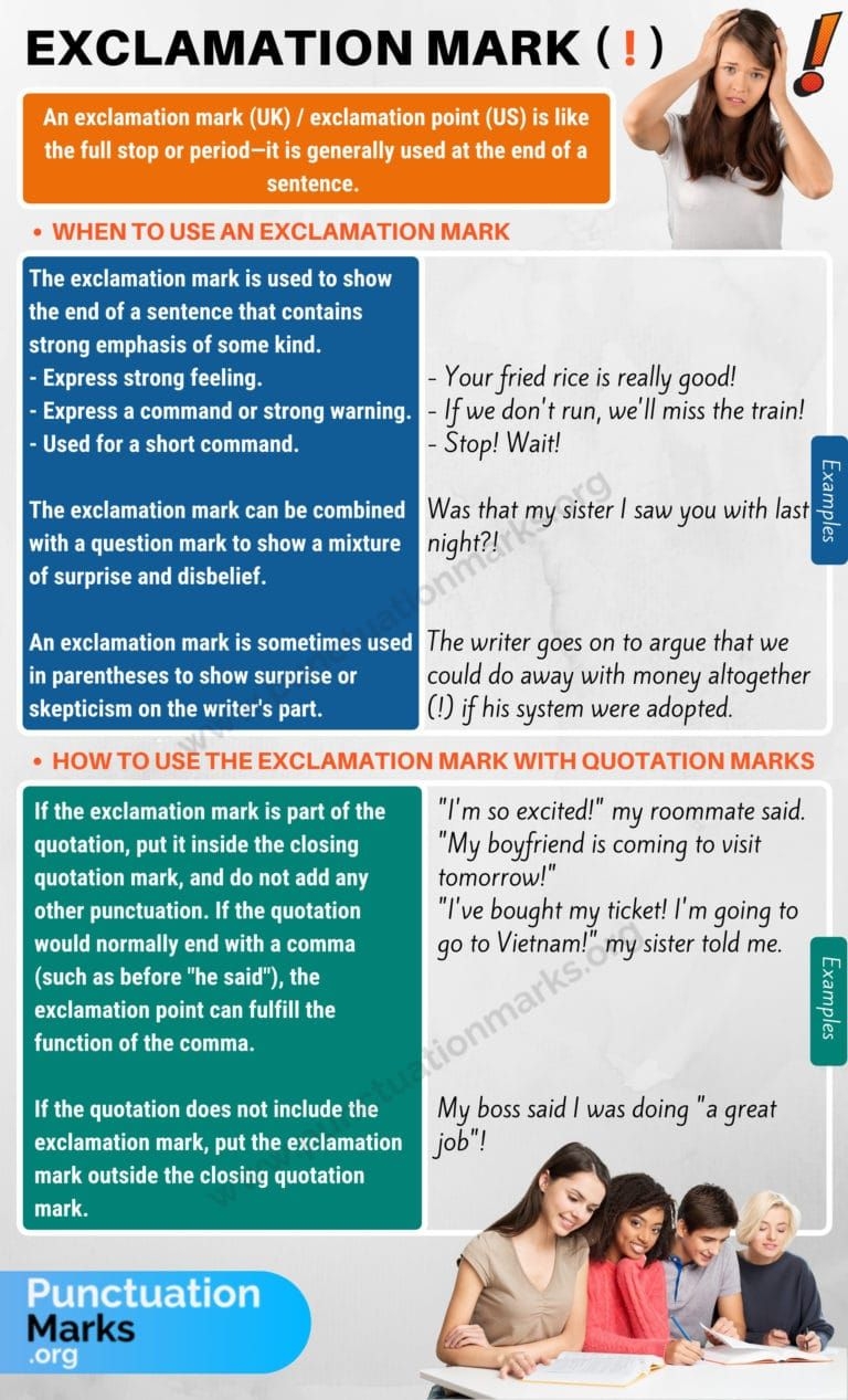 Exclamation Mark Exclamation Point Rules Examples Punctuation 