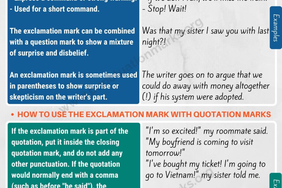 Exclamation Mark Exclamation Point Rules Examples Punctuation