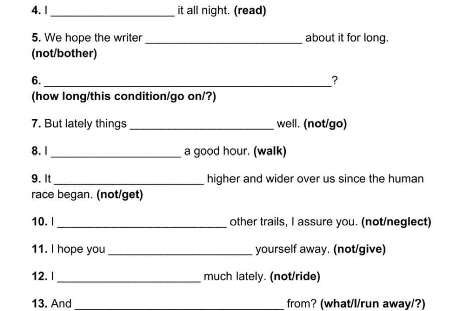 Exercises For Present Perfect Continuous Tense Infoupdate