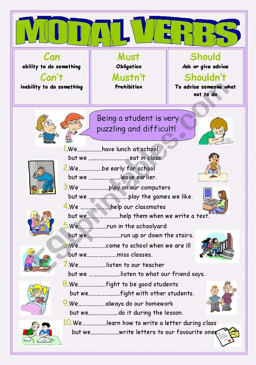 Exercises Modal Verbs Pdf Aholicjes