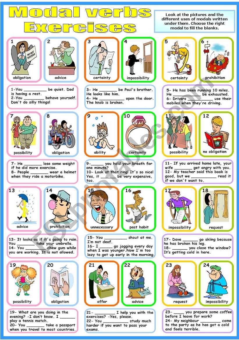 Exercises Modal Verbs Pdf Baseklo