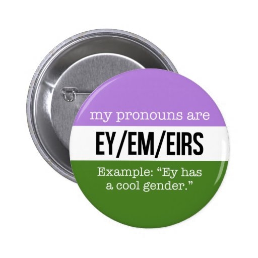 Ey Em Pronouns Genderqueer Flag Button Zazzle
