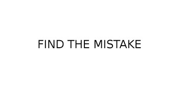 mistake in grammar