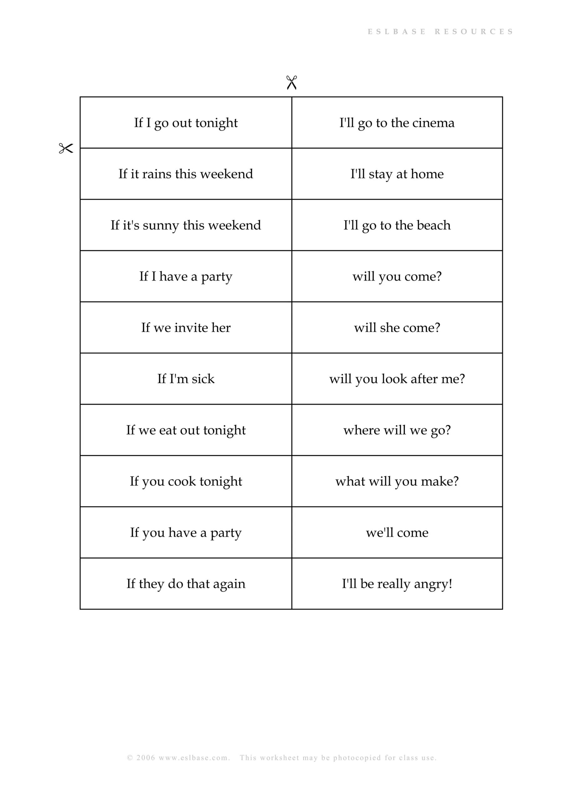 first conditional game examples