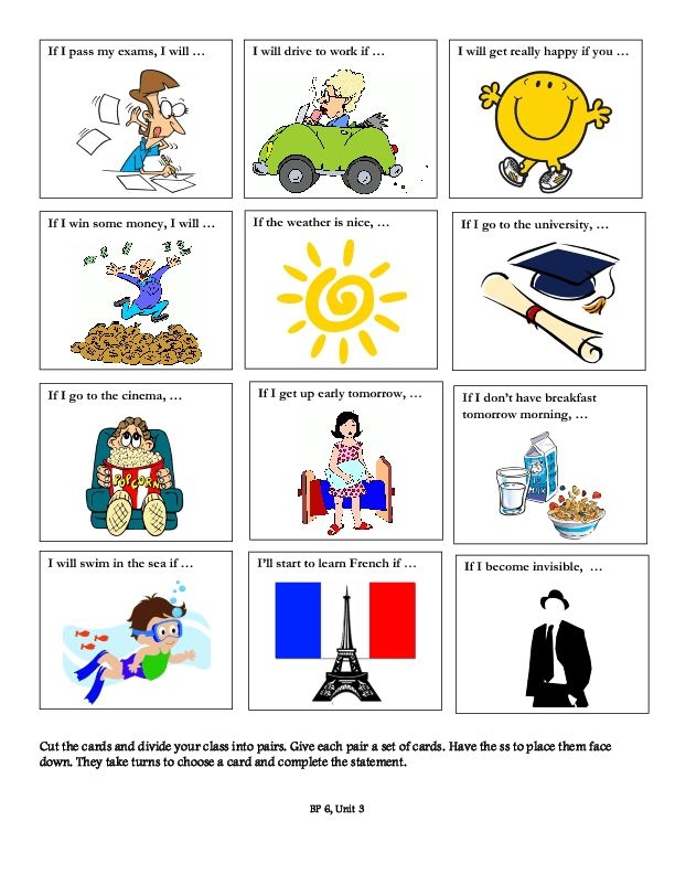 First Conditional Speaking Practice Speaking Activities French 