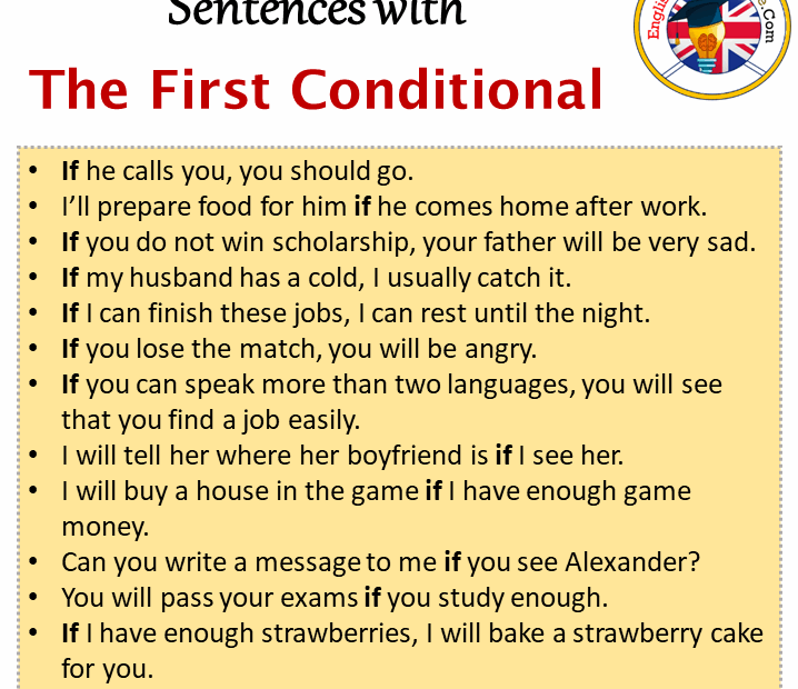 First Conditional Uses Examples Worksheet 40 OFF