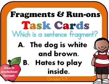 Fragments And Run ons By Rock Paper Scissors Teachers Pay Teachers