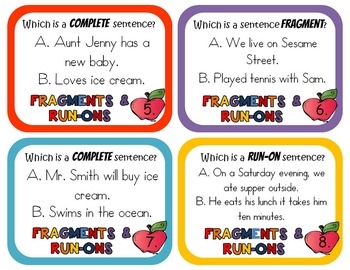 Fragments And Run ons By Rock Paper Scissors Teachers Pay Teachers