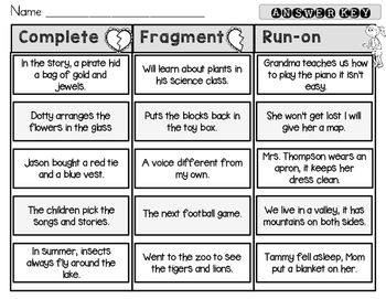 fragments and run ons examples
