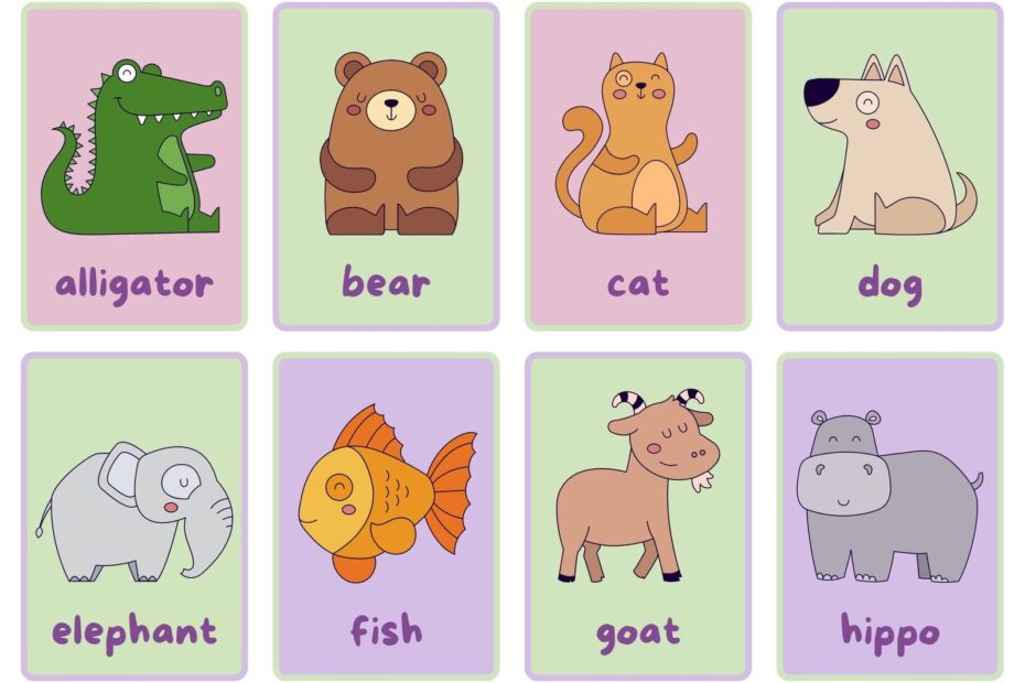 Free Animal Flashcards To Customize And Print Canva Worksheets Library