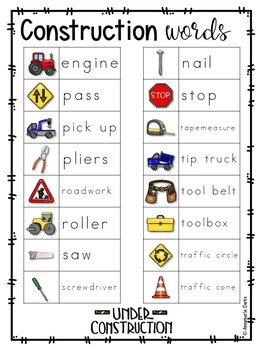 construction vocabulary construction vocabulary