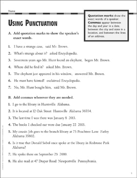 free fourth grade grammar worksheets