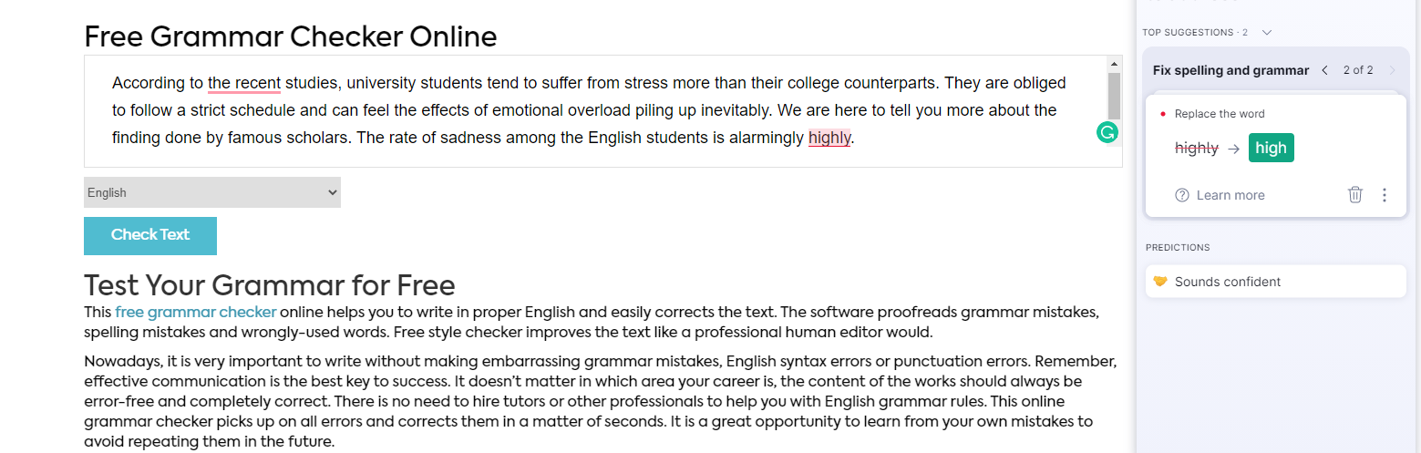 Free Grammar And Punctuation Checker Test Yourself 