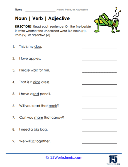 Free Noun Verb Adjective Adverb Worksheet Download Free Noun Verb 